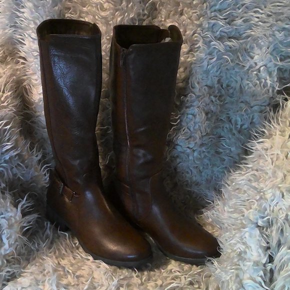 croft & barrow Shoes Croft Barrow Knee High Faux Brown Leather